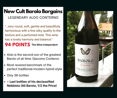 Cult Barolo, NO wait @ HALF the $! Aldo Conterno's Il Favot & Bussia