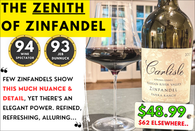 94pt Cult Carlisle ZIN of the VTG "Absolutely STUNNING"