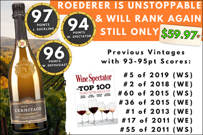 97pt & WS Top 10 Shoo-in! Roederer L'Ermitage 7th Triumph