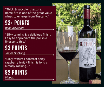 RP93, JS93 < $25 Super-Tuscan by 100pt Cult Giodo/Casanova Winemaker