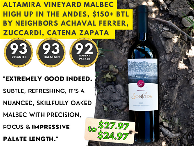 $150+ Vineyard Under $27! Monster Mtn. Malbec 2x 93pt