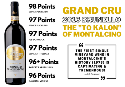 WS98,JS97,JD97,WE97 Brunello's "To Kalon" Grand Cru! Altesino Montosoli 2016